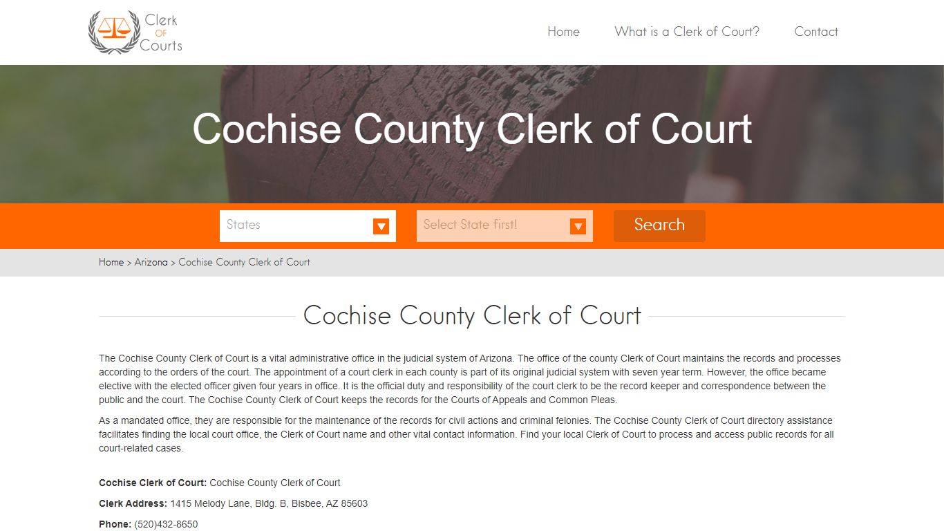Cochise County Clerk of Court