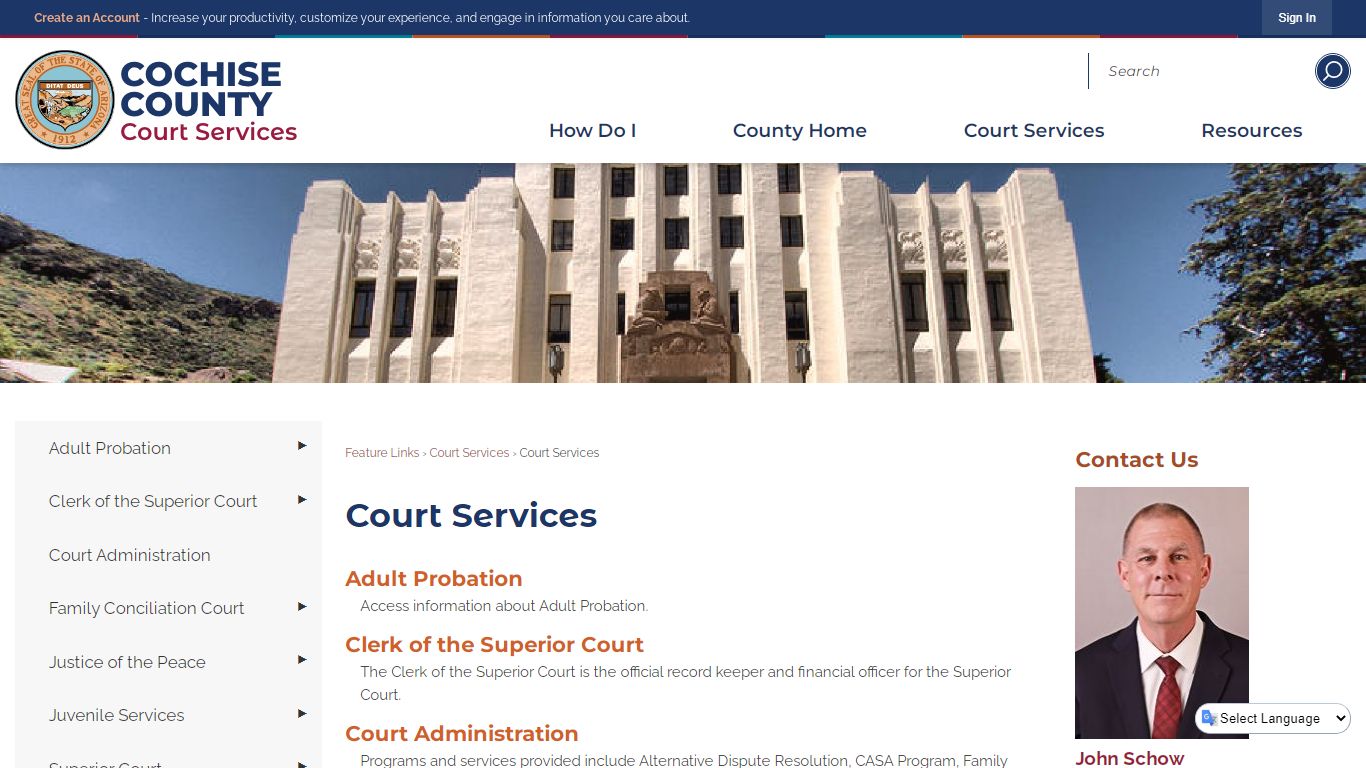 Court Services | Cochise County, AZ - Arizona